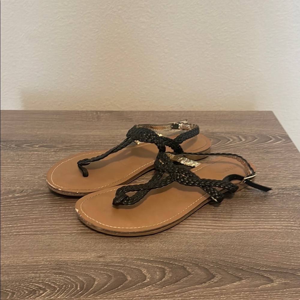 Merona Black Braided Sandals